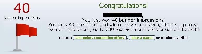 Yippee, I won my 40 credits for banners